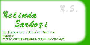 melinda sarkozi business card