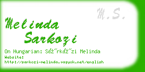 melinda sarkozi business card